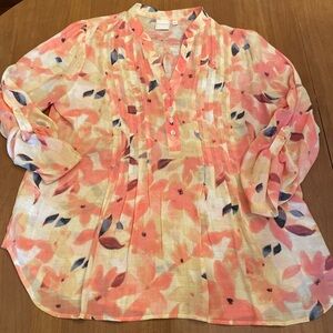 Floral Peach Blouse